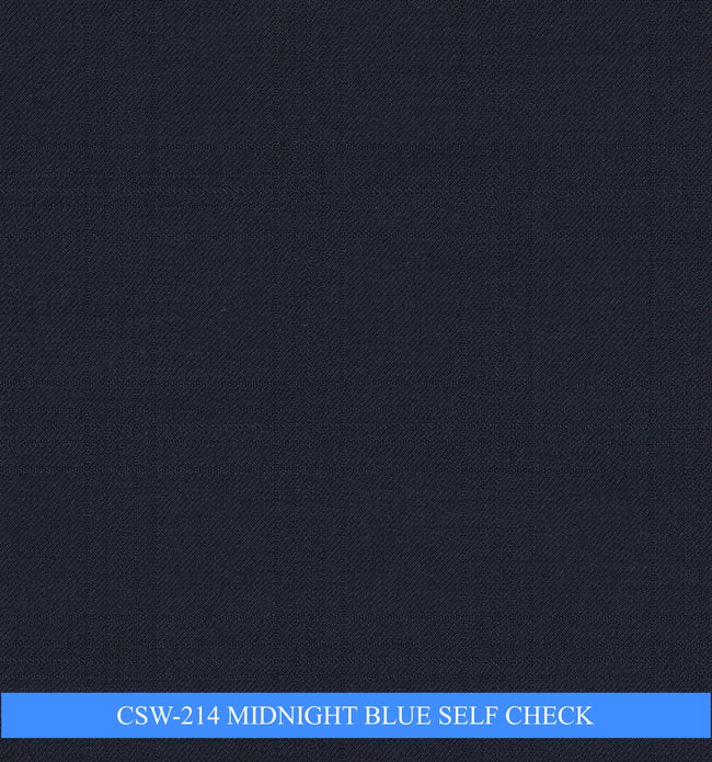 CSW-214/V3-19133 Midnight Blue Self Check Suit Fabric