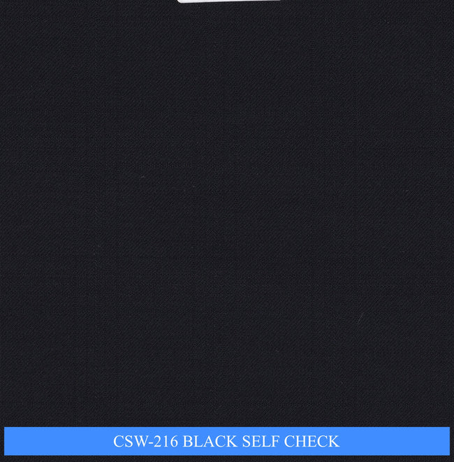 CSW-216/V3-19135 Black Self Check Suit Fabric