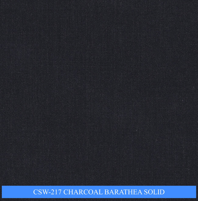 CSW-217/V3-19136 Charcoal Barathea Solid Suit Fabric