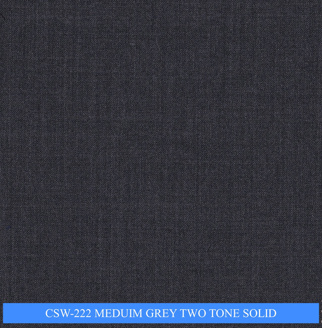 CSW-222/V3-19141 Meduim Grey Two Tone Solid Suit Fabric