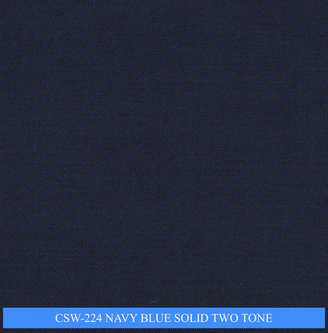 CSW-224/V3-19143 Navy Blue Solid Two Tone Suit Fabric