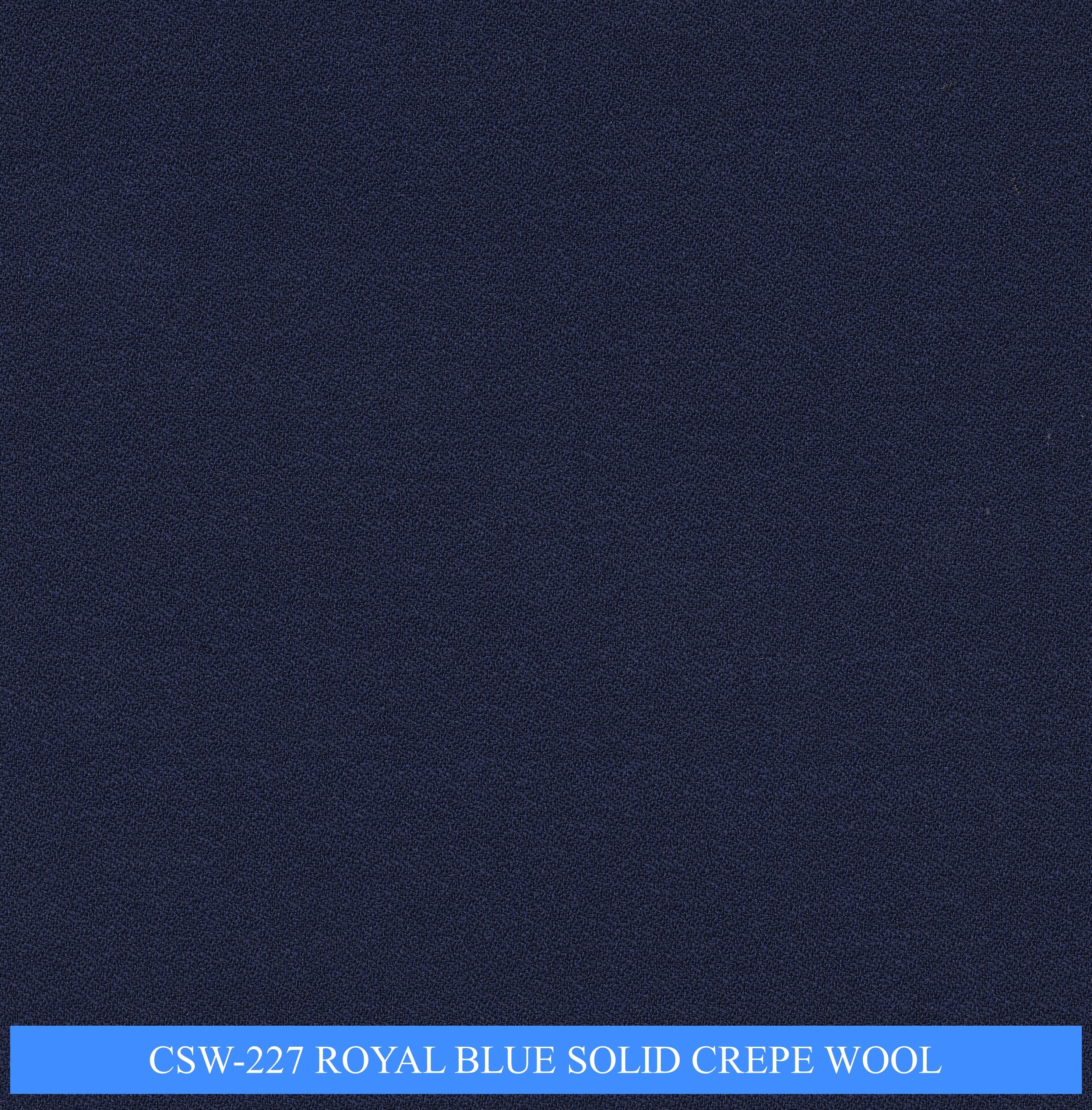 CSW-227/V3-19146 Royal Blue Solid Crepe Wool Suit Fabric