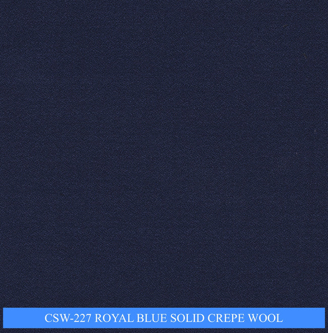 CSW-227/V3-19146 Royal Blue Solid Crepe Wool Suit Fabric