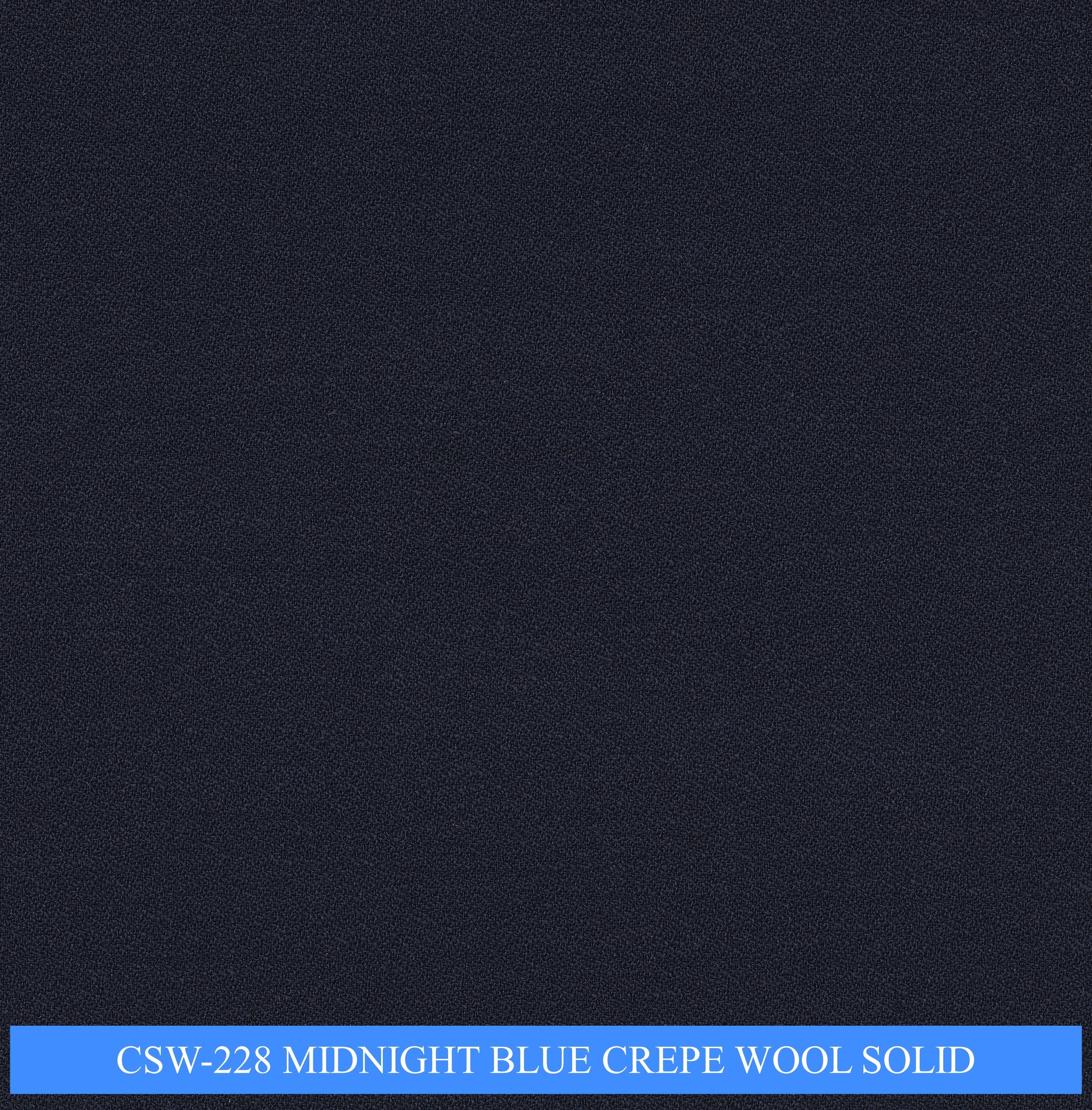 CSW-228/V3-19147 Midnight Blue Crepe Wool Solid Suit Fabric