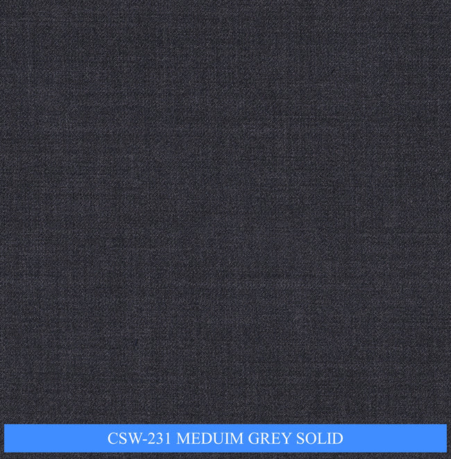 CSW-231/V3-19150 Meduim Grey Solid Suit Fabric