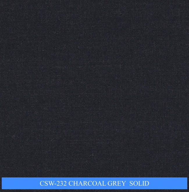 CSW-232/V3-19151 Charcoal Grey Solid Suit Fabric