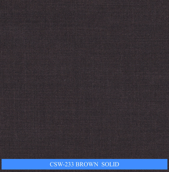 CSW-233/V3-19152 Brown Solid Suit Fabric