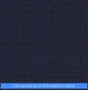 CSW-240/V3-19159 Ash Blue With Brown Check Suit Fabric