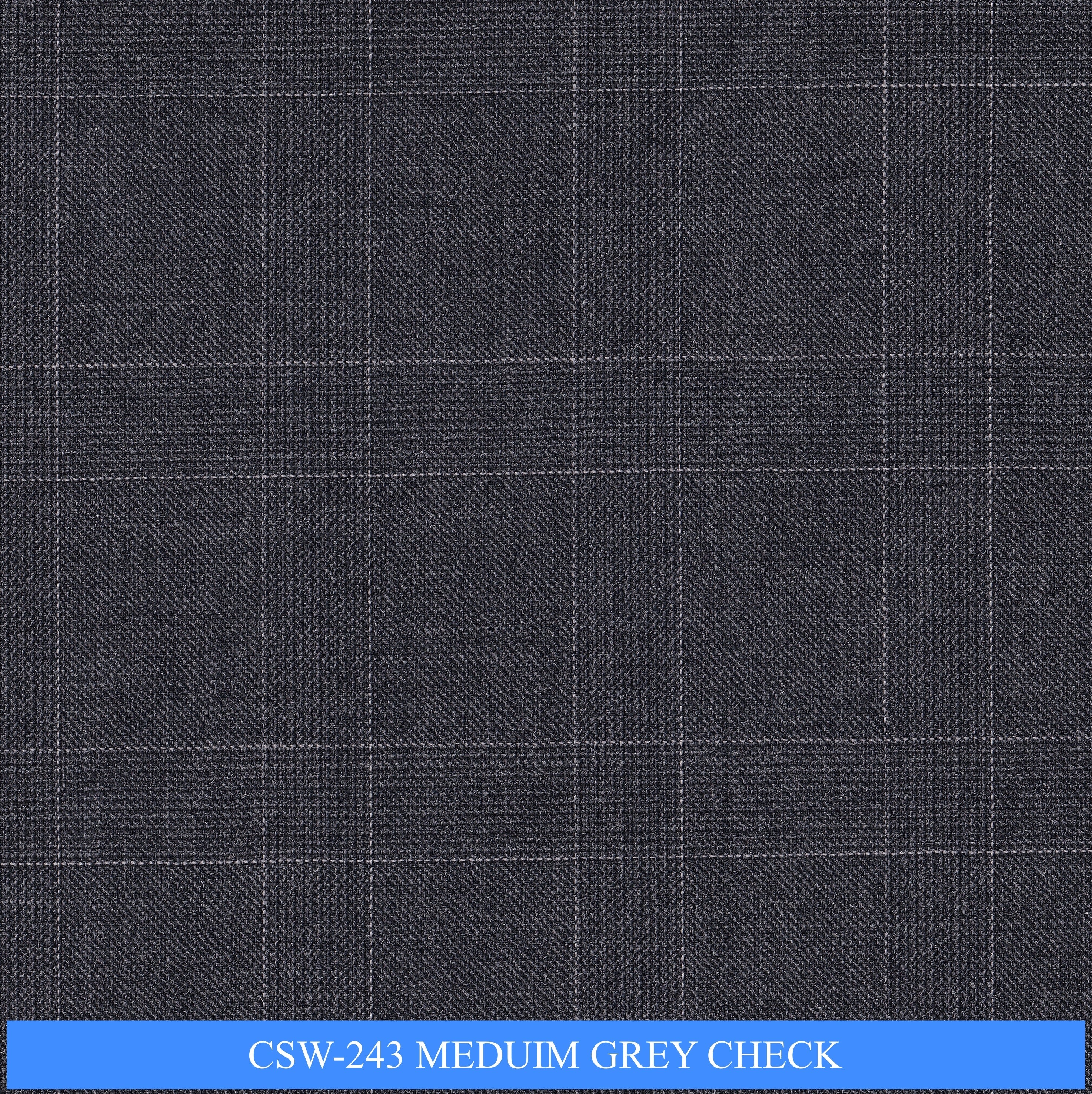 CSW-243/V3-19162 Meduim Grey Check Suit Fabric