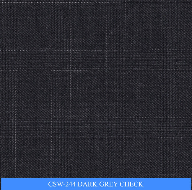 CSW-244/V3-19163 Dark Grey Check Suit Fabric