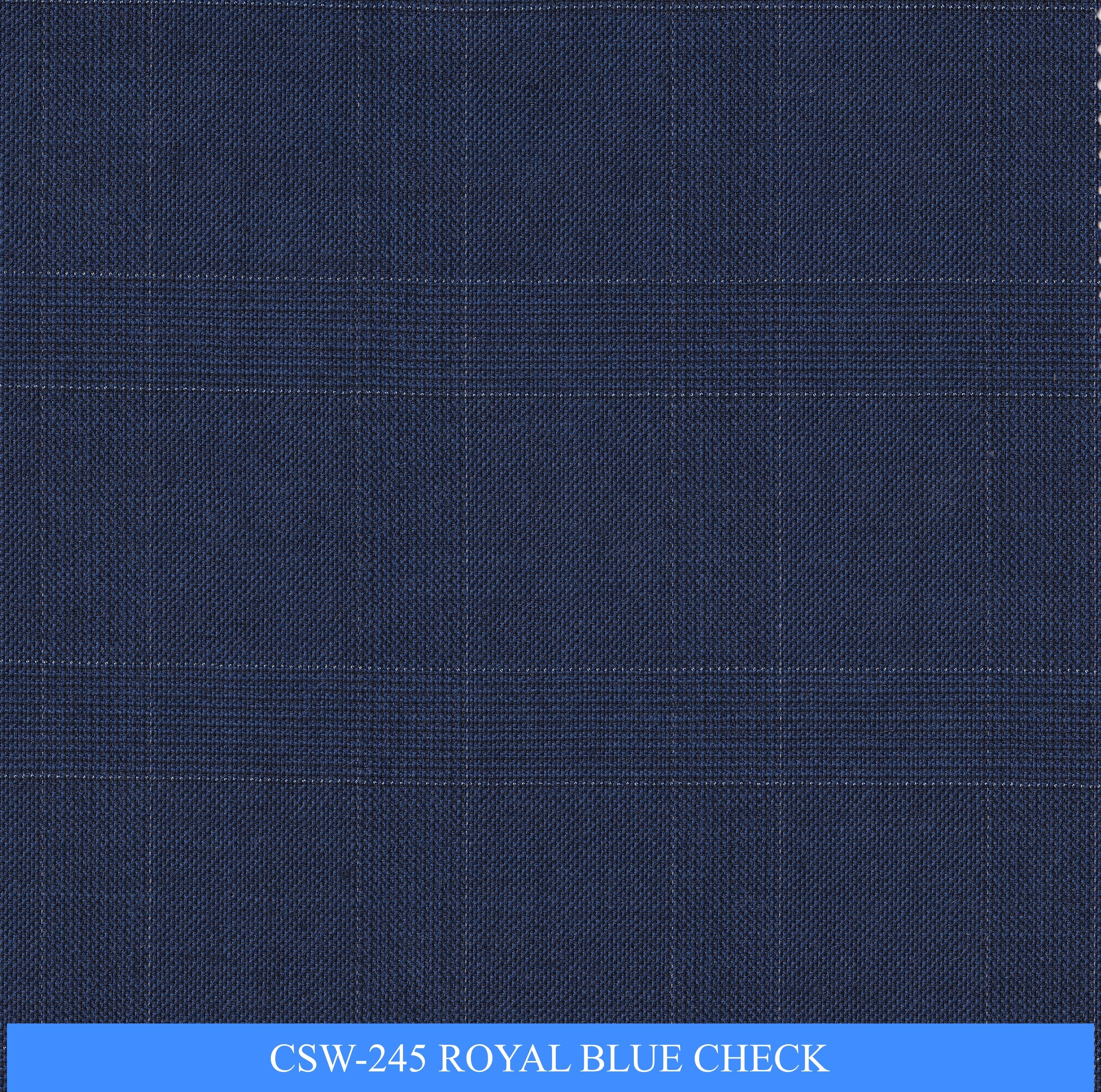 CSW-245/V3-19164 Royal Blue Check Suit Fabric