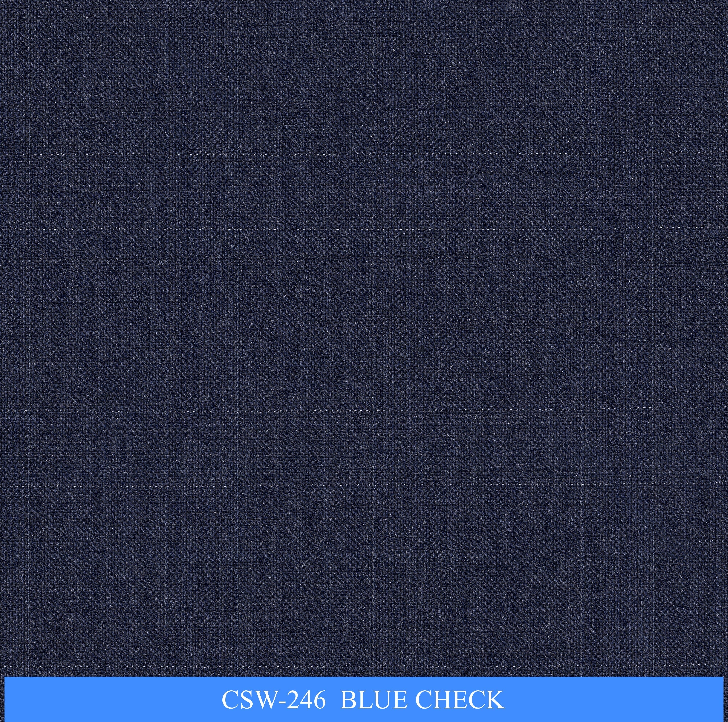 CSW-246/V3-19165 Blue Check Suit Fabric