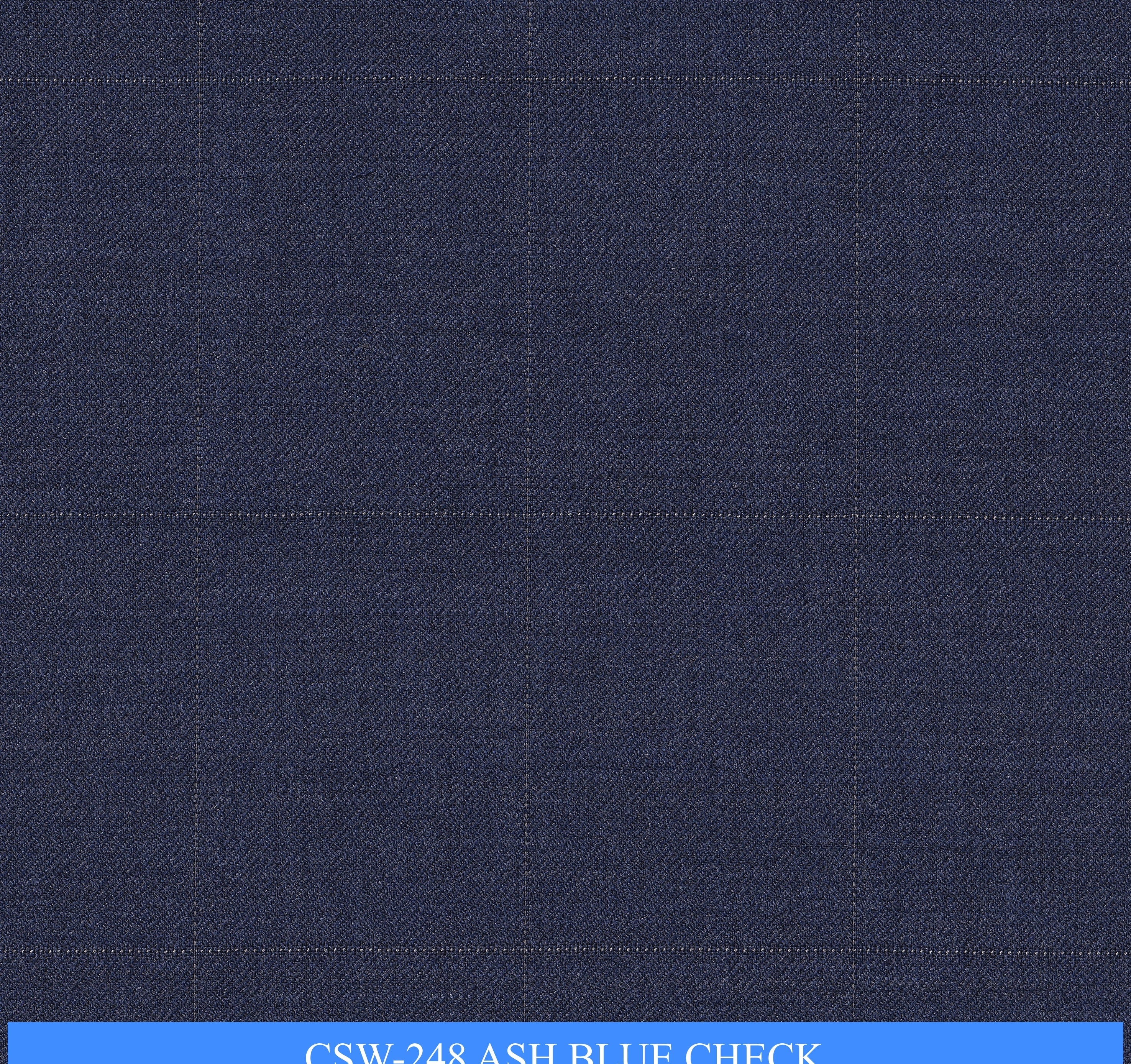 CSW-248/V3-19167 Ash Blue Check Suit Fabric