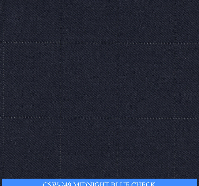 CSW-249/V3-19168 Midnight Blue Check Suit Fabric