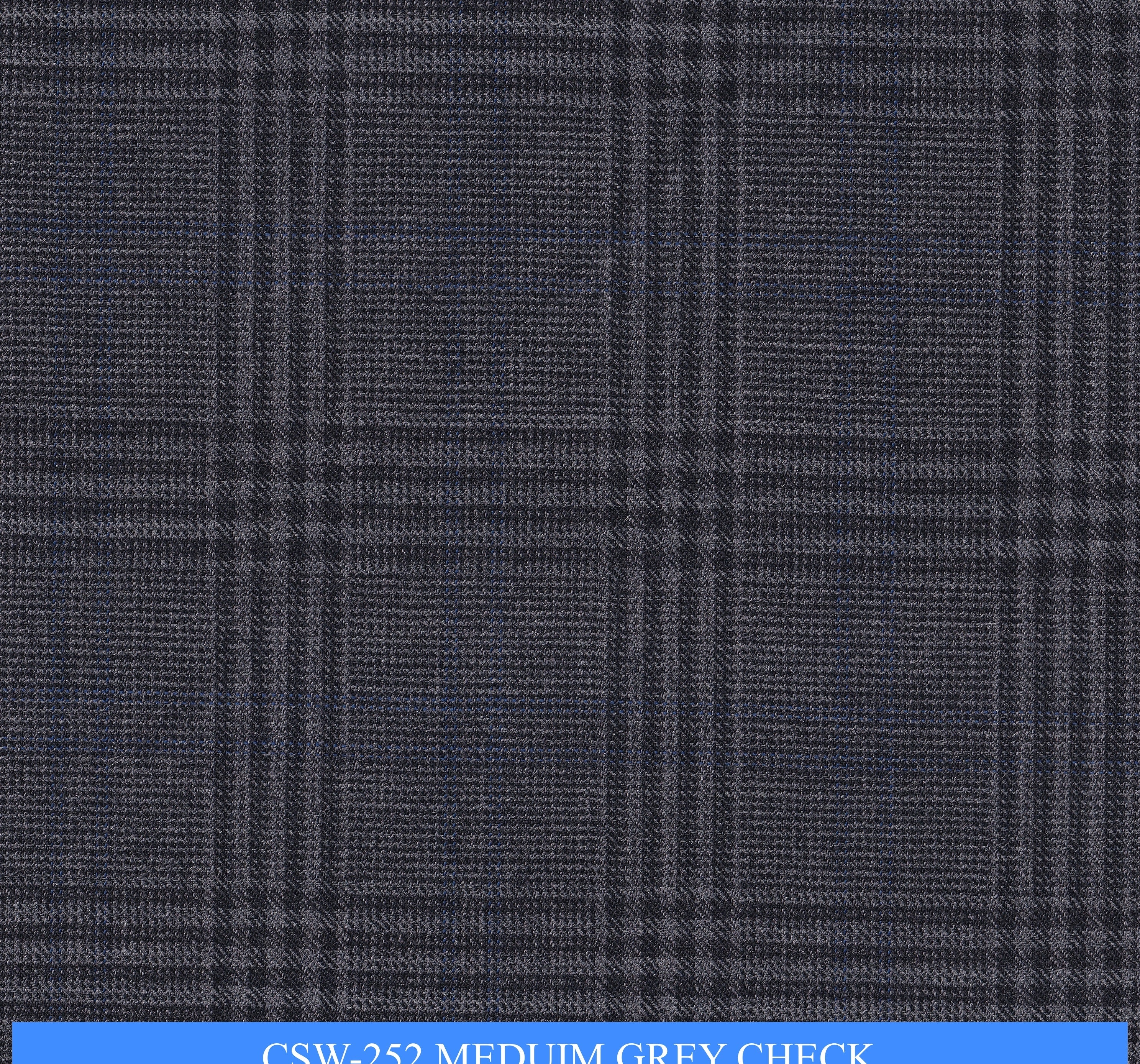 CSW-252/V3-19171 Meduim Grey Check Suit Fabric