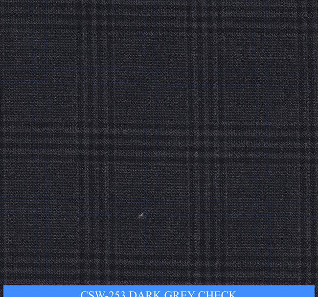 CSW-253/V3-19172 Dark Grey Check Suit Fabric