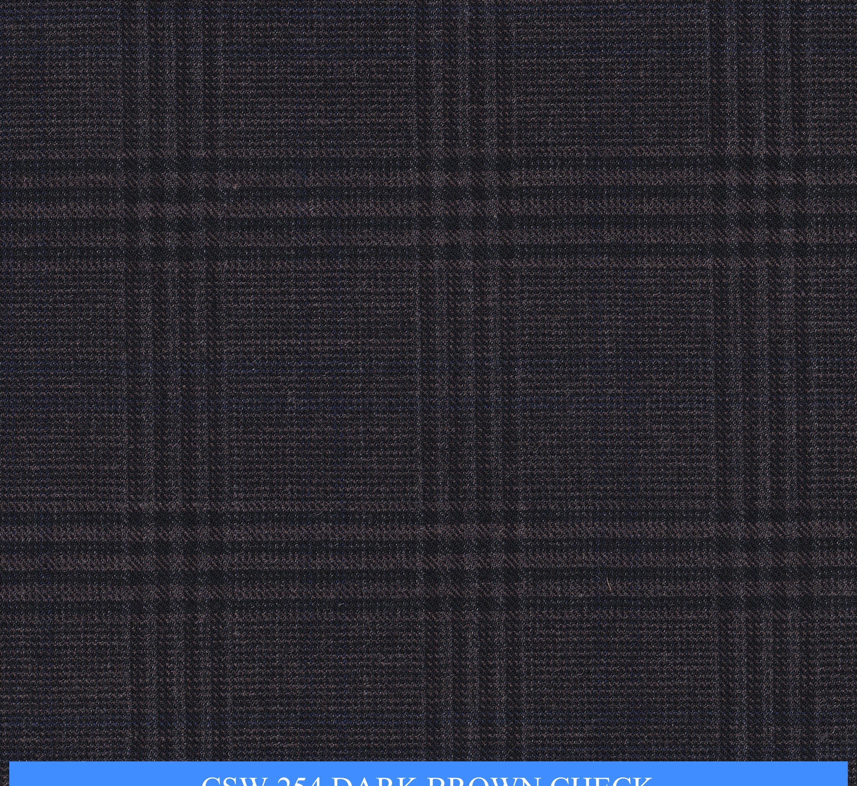 CSW-254/V3-19173 Dark Brown Check Suit Fabric