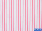 D2-33489 White With Pink Stripe Shirting Fabric