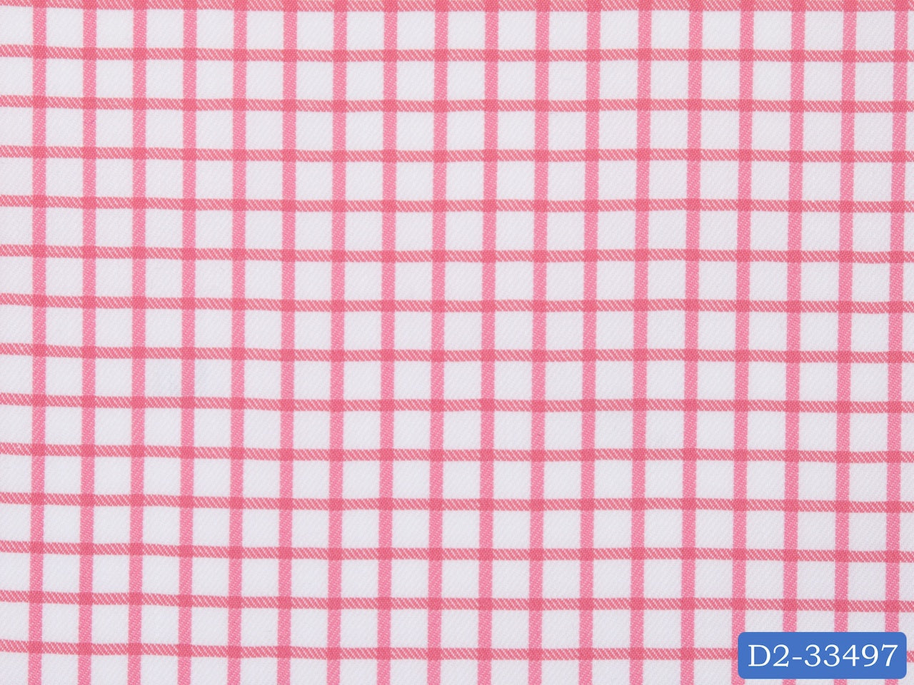 D2-33497 White With Pink Check Shirting Fabric