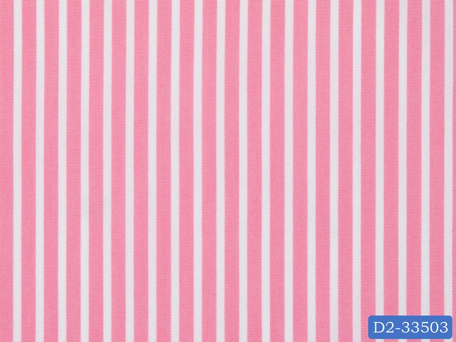 D2-33503 Pink With White Stripe Shirting Fabric