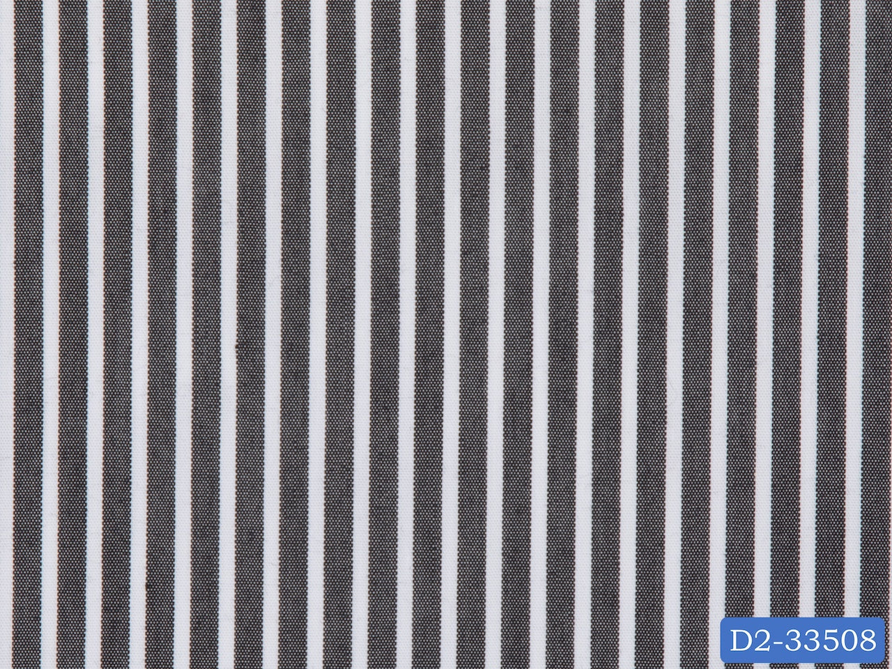 D2-33508 Dark Grey With White Stripe Shirting Fabric