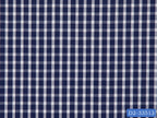 D2-33513 Navy Blue With White Check Shirting Fabric