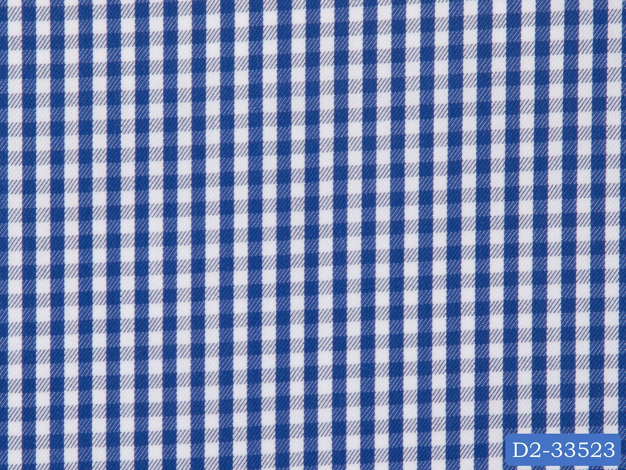 D2-33523 Blue And White Check Shirting Fabric