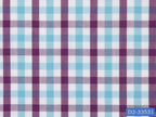 D2-33531 White, Turqoise And Purple Check Shirting Fabric