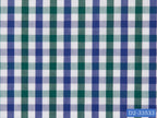 D2-33533 White, Green And Blue Check Shirting Fabric