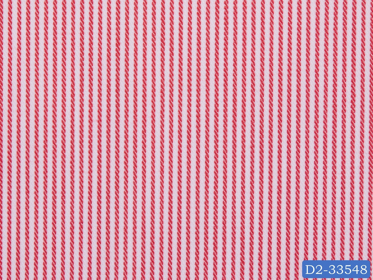 D2-33548 White With Red Stripe Shirting Fabric