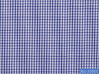 D2-33553 White With Small Blue Check Shirting Fabric