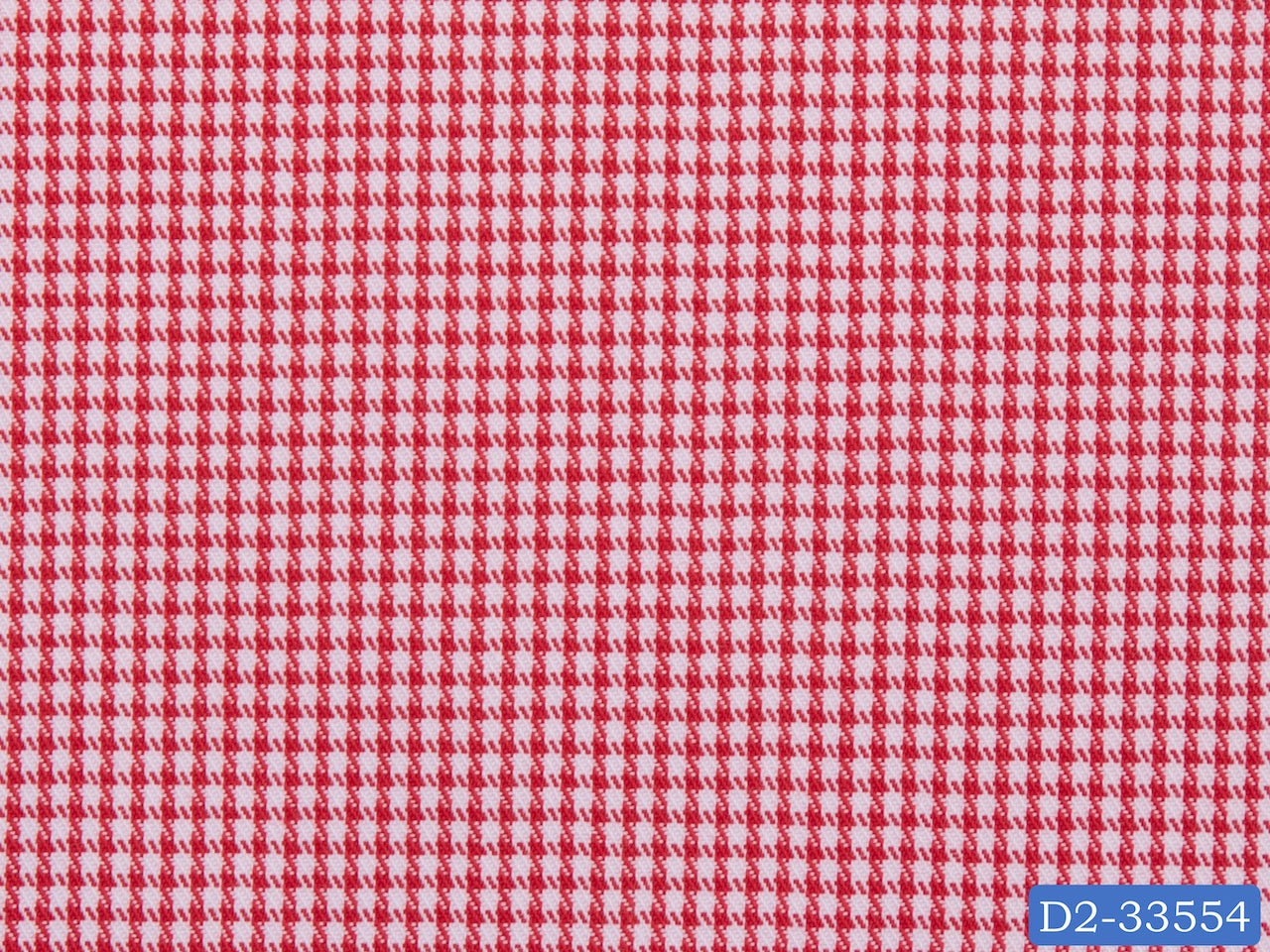 D2-33554 White With Small Red Check Shirting Fabric