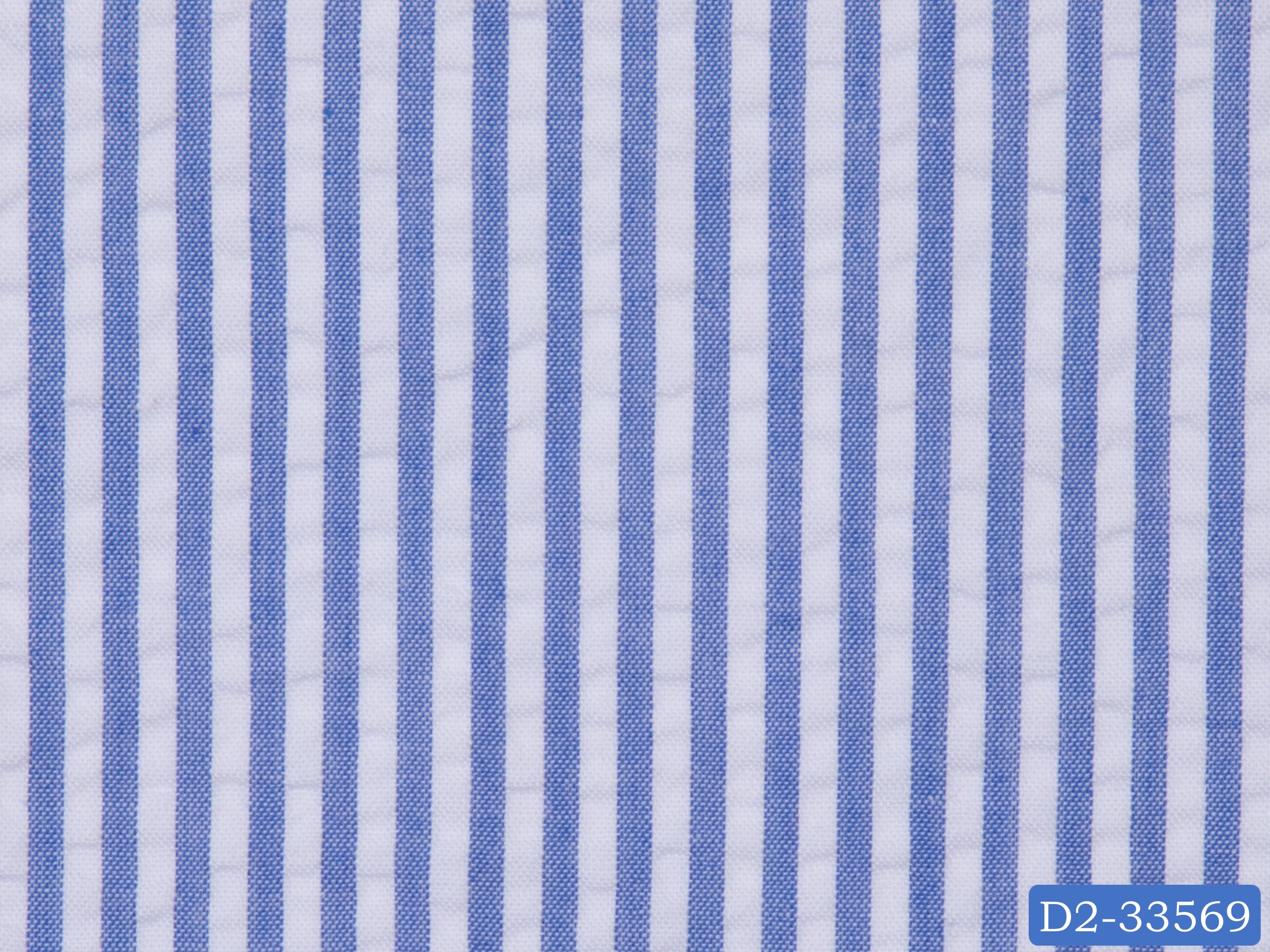 SEERSUCKER-2/D2-33569 Blue and White Stripe Shirting Fabric