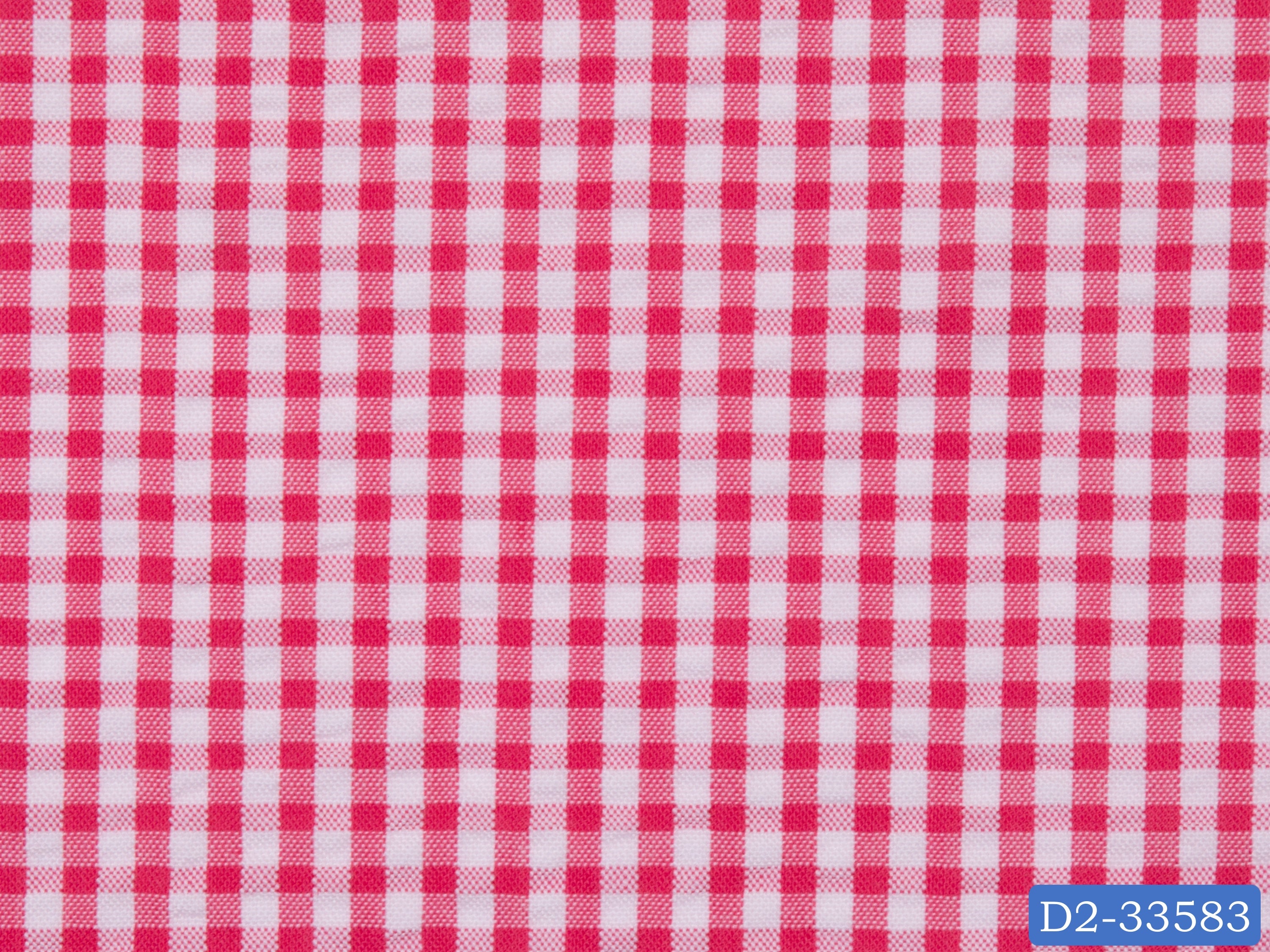 SEERSUCKER-13/D2-33583 Pink and White Check Shirting Fabric