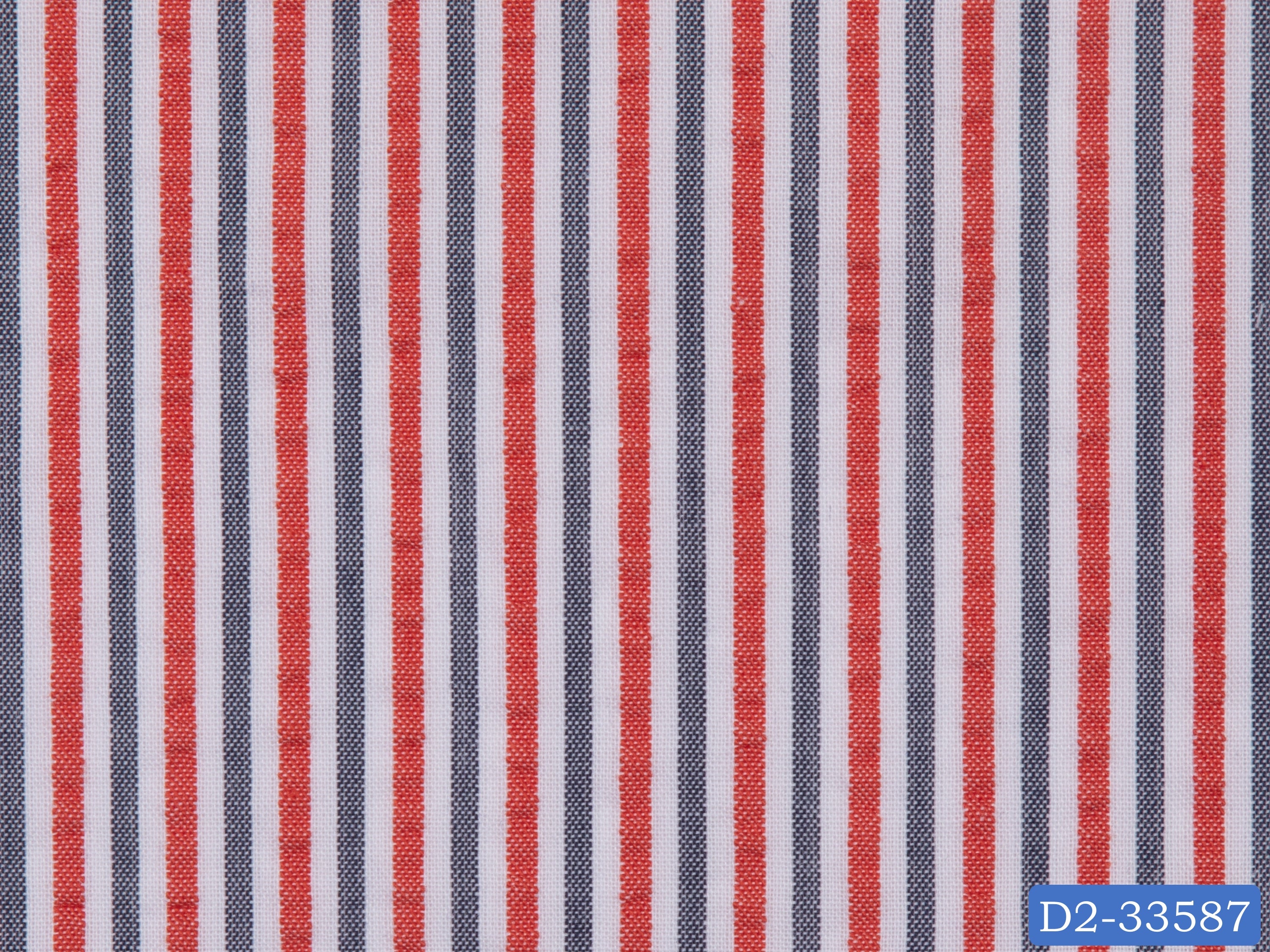 SEERSUCKER-16/D2-33587 White, Red and Grey Stripe Shirting Fabric