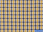 SEERSUCKER-17/D2-33590 White with Yellow and Dark Blue Check Shirting Fabric