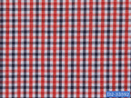 SEERSUCKER-19/D2-33592 White with Red and Dark Blue Check Shirting Fabric