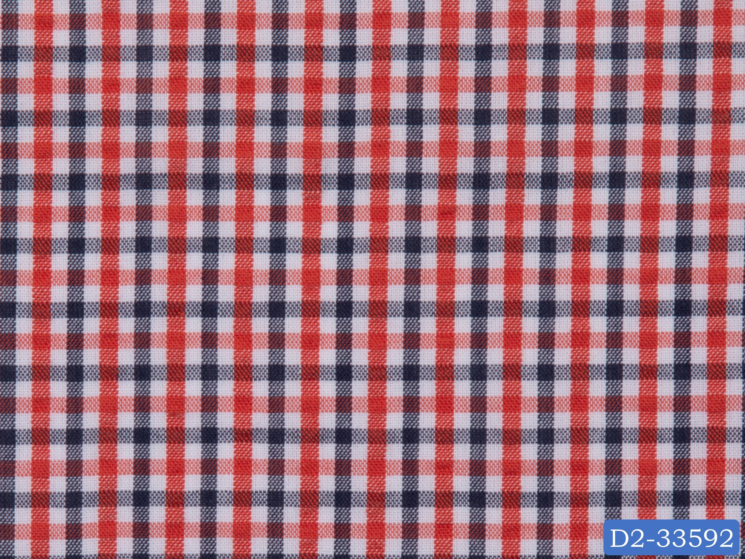 SEERSUCKER-19/D2-33592 White with Red and Dark Blue Check Shirting Fabric