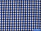 SEERSUCKER-20/D2-33594 White with Blue and Dark Blue Check Shirting Fabric