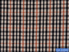 SEERSUCKER-21/D2-33595 Tan and Black Check on Beige Shirting Fabric