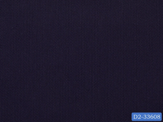 D2-33608 Navy Blue Small Herringbone Shirting Fabric