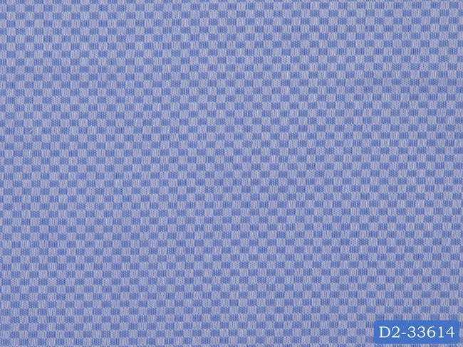 D2-33614 Blue Small Chessboard Shirting Fabric