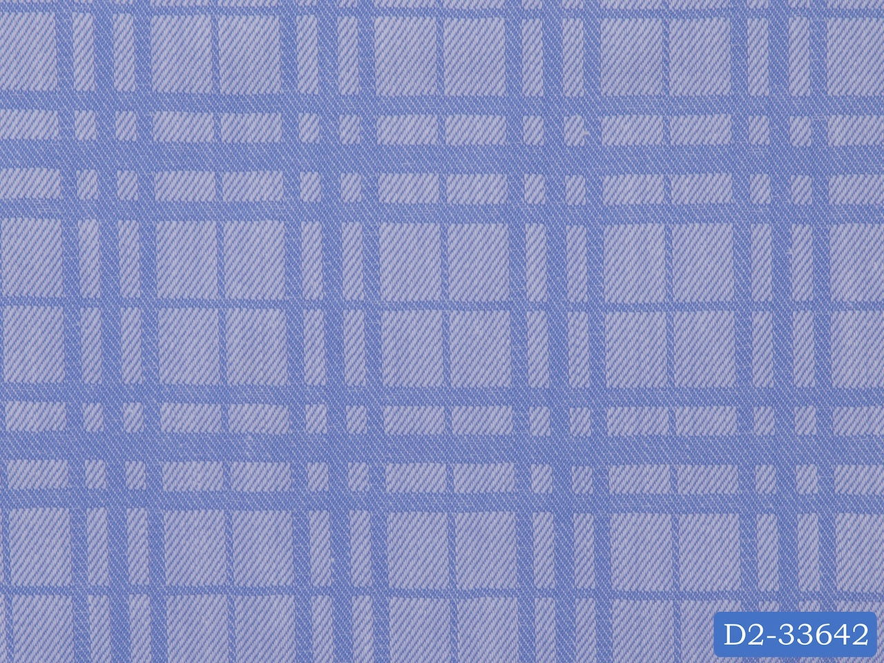 D2-33642 Blue Self Pattern Check Shirting Fabric