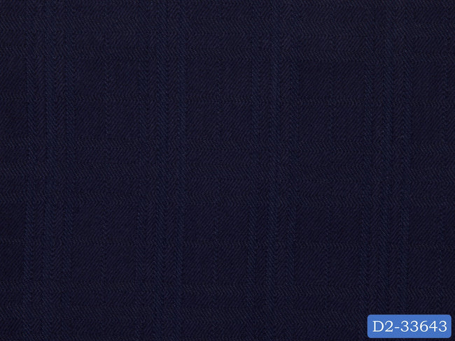 D2-33643 Navy Blue Self Pattern Check Shirting Fabric