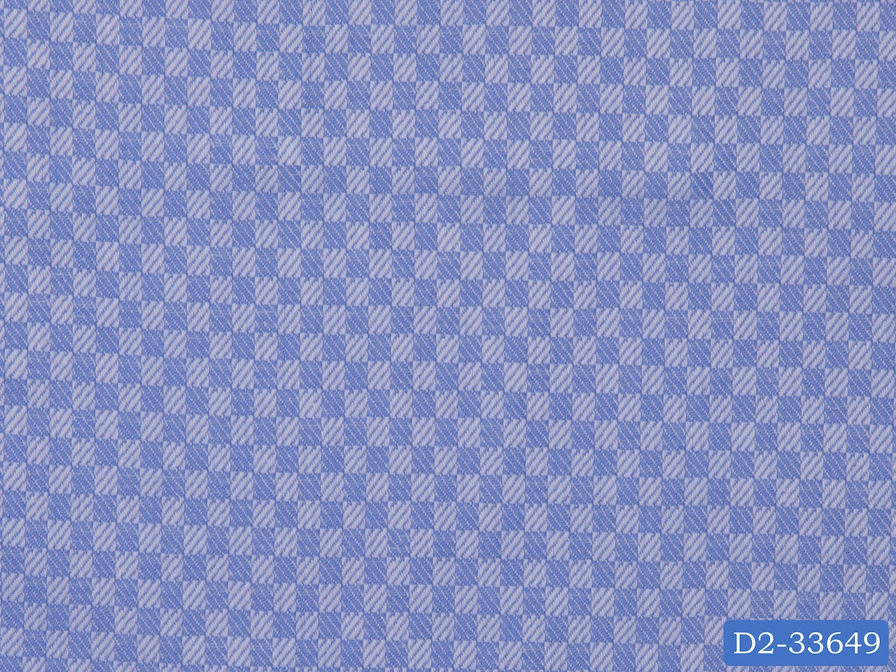 D2-33649 Royal Blue Chessboard Shirting Fabric