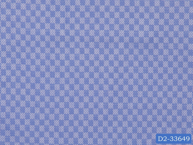 D2-33649 Royal Blue Chessboard Shirting Fabric