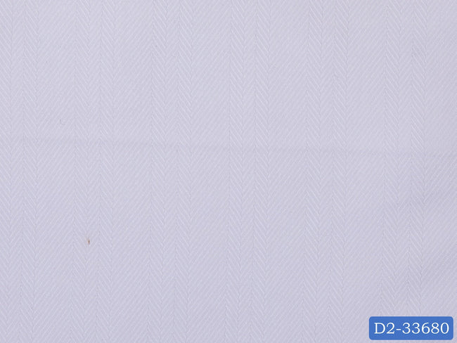 D2-33680 White Fishbone Shirting Fabric