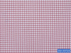 D2-33723 White With Small Red Check Shirting Fabric