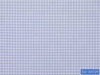 D2-33724 White With Small Light Blue Check Shirting Fabric