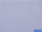 D2-33725 White With Small Royal Blue Check Shirting Fabric